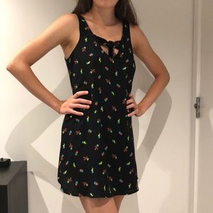 Short Black Dress — Cactus Print 🌵